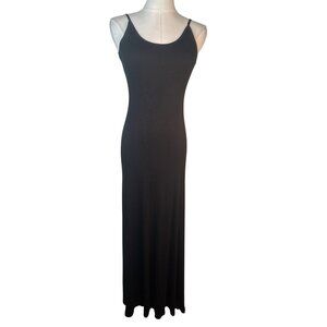 ZARA Black Medium Spaghetti Strap Maxi Dress Womens